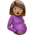 🤰🏽 pregnant woman: medium skin tone display on Apple